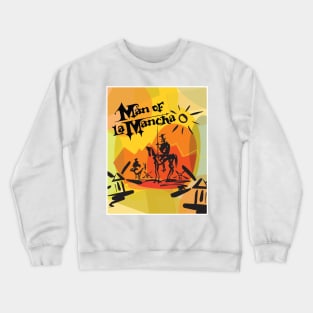 Man of La Mancha Don Quixote Tilting at Windmills Print Crewneck Sweatshirt